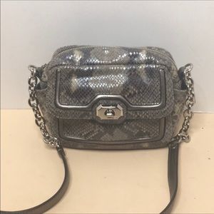 Coach boxy crossbody in snake skin print
